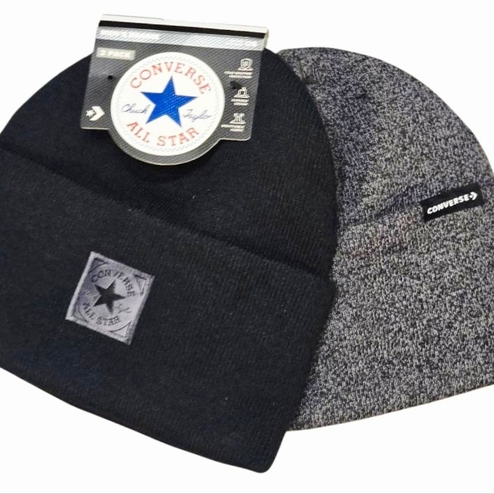 Converse 2-PK Patch Beanie Hat‎